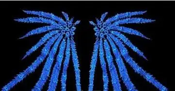 2 шт./упак. бело-черные Phoenix Wings показ мод моделирующая одежда аксессуары из искусственного шелка и со шнуровкой из кружева; воротник поделка RS477 - Цвет: Large Left and right