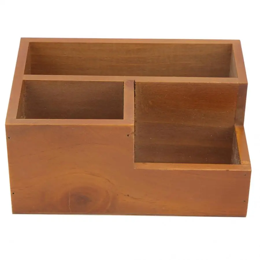 Plant Pot Home Office Desktop Wooden Three Grids Succulent Flower Storage Box Decoration | Дом и сад