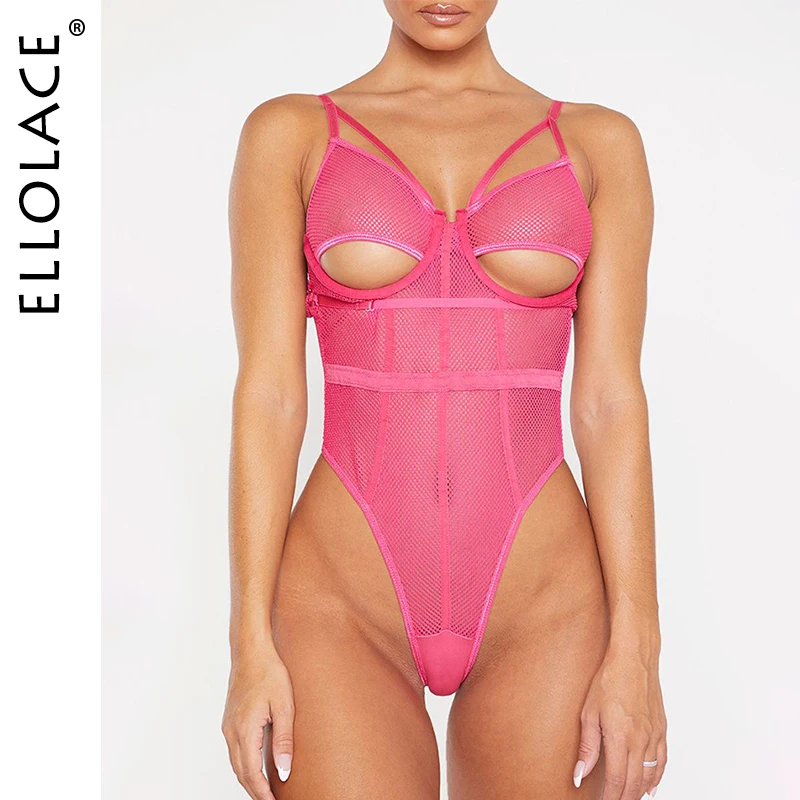 Ellolace Sexy Bodysuit Hollow Out Body Women Mesh See Through Bodycon Overalls Sleeveless Fitness Rompers Backless New Bodysuits Ellolace Sexy Bodysuit Hollow Out Body Women Mesh See Through Bodycon Overalls Sleeveless Fitness Rompers Backless New Bodysuits