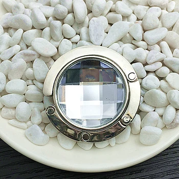 

Colorful Purse Hooks Crystal Diamond Portable Foldable Folding Section Bag Storage Handbag Hook Hanger Holder