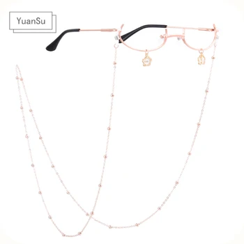 

Ins girl wind Lolita half-frame Love pendant glasses net red with the Korean version with chain decorative glasses
