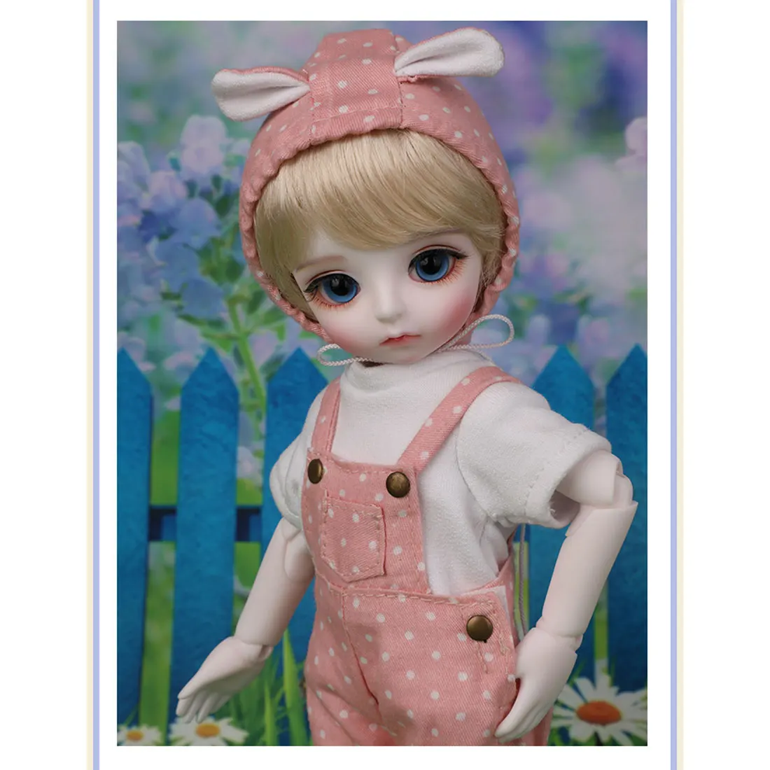 Modikerbjd детский сад розовый милый комбинезон в горох одежда платье комплект для 1/4