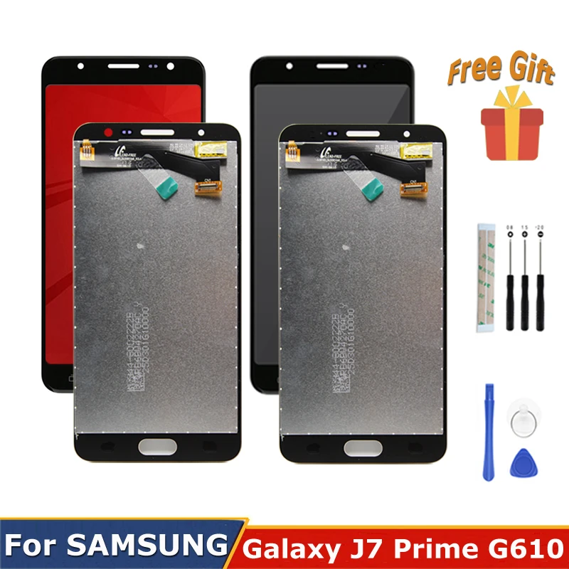 Дигитайзер 5 дюйма в сборе запчасти для телефонов SAMSUNG Galaxy J7 Prime G610F ЖК-дисплей