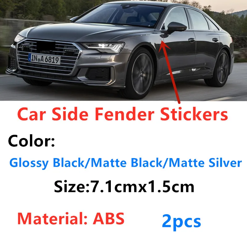 2 шт. OEM 3D ABS S линия значок Sline наклейка боковая фонарь Автомобильная для A3 A4 A5 A6 A7 A8