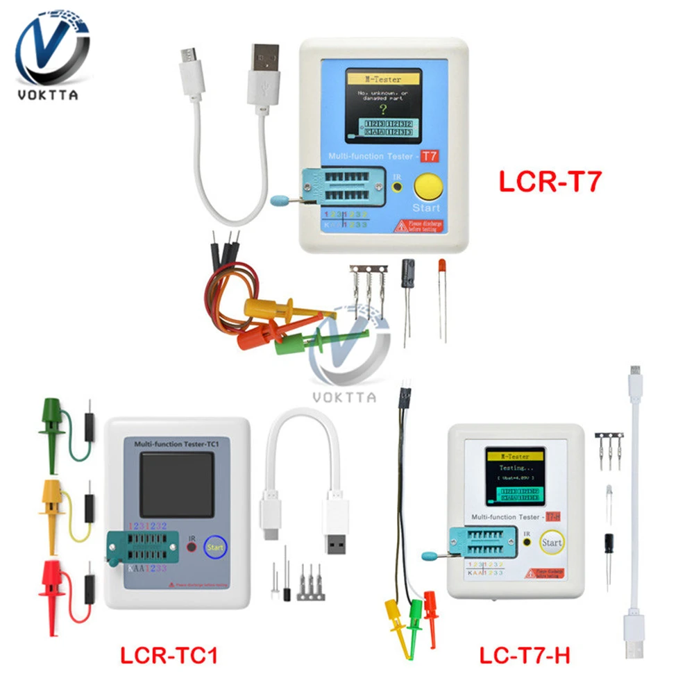 Transistor multifuncional tester LCR TC1 LCR T7 TC T7 H t7 display lcd