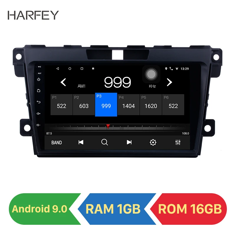 

Harfey Android 9.0 9 inch Car Multimedia player 2Din car GPS radio for 2007 2008 2009 2010-2014 MAZDA CX-7 with Bluetooth Music