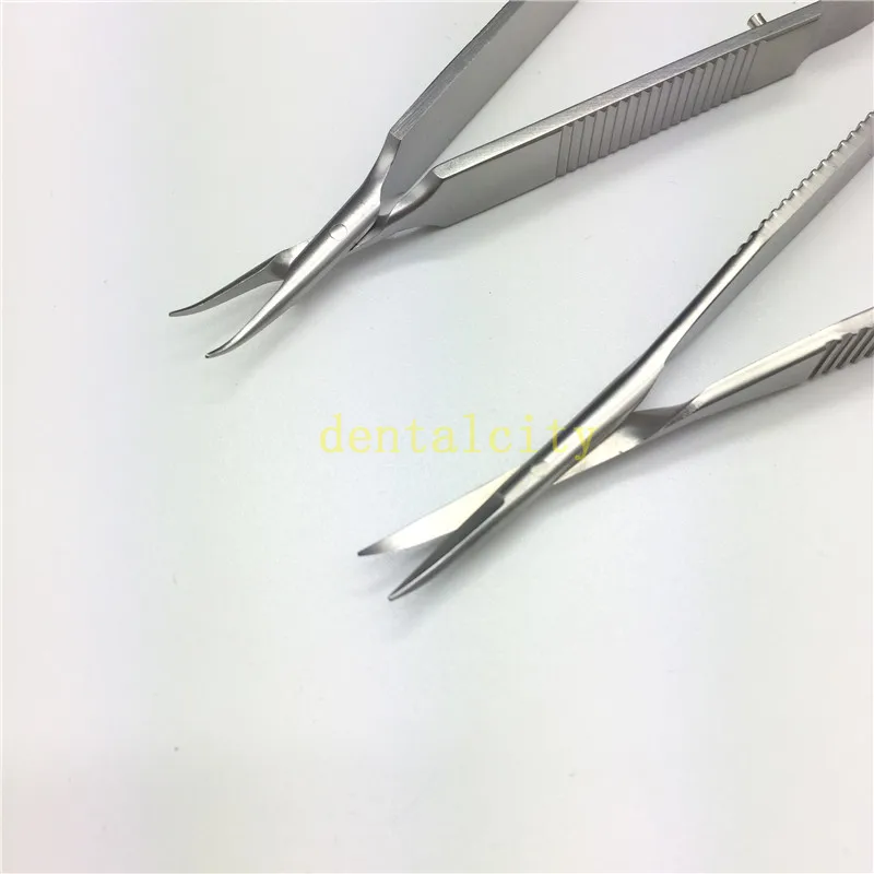 12.5cm stainless steel scissors+Needle holders+tweezers Ophthalmic microsurgical instruments surgical tools 4pcs/set