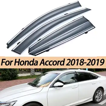 

4 Pcs/Set Car Window Deflector Exterior Visor Sunshade Rain Sun Guard Wind Deflector Vent Shelter For Honda For Accord 2018-2019