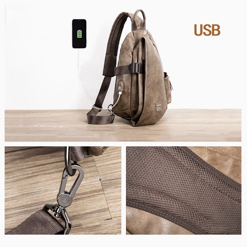 DIDE сумка-мессенджер сумка для ноутбука usb зарядка Мужская нагрудная сумка для 12 дюймов ipad сумки через плечо зарядка через usb дорожная сумка
