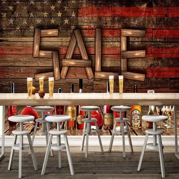 

Milofi manufacturers custom 3D bar KTV wine background wallpaper mural