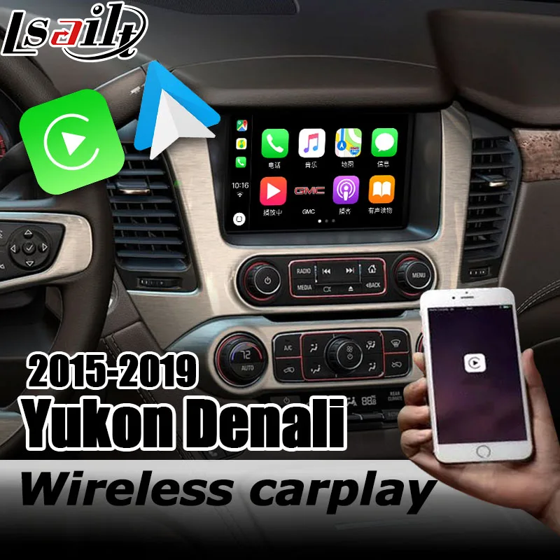 Беспроводной интерфейс carplay для GMC Yukon 2015 автоматический android Intellilink youtube yukon denali Tahoe