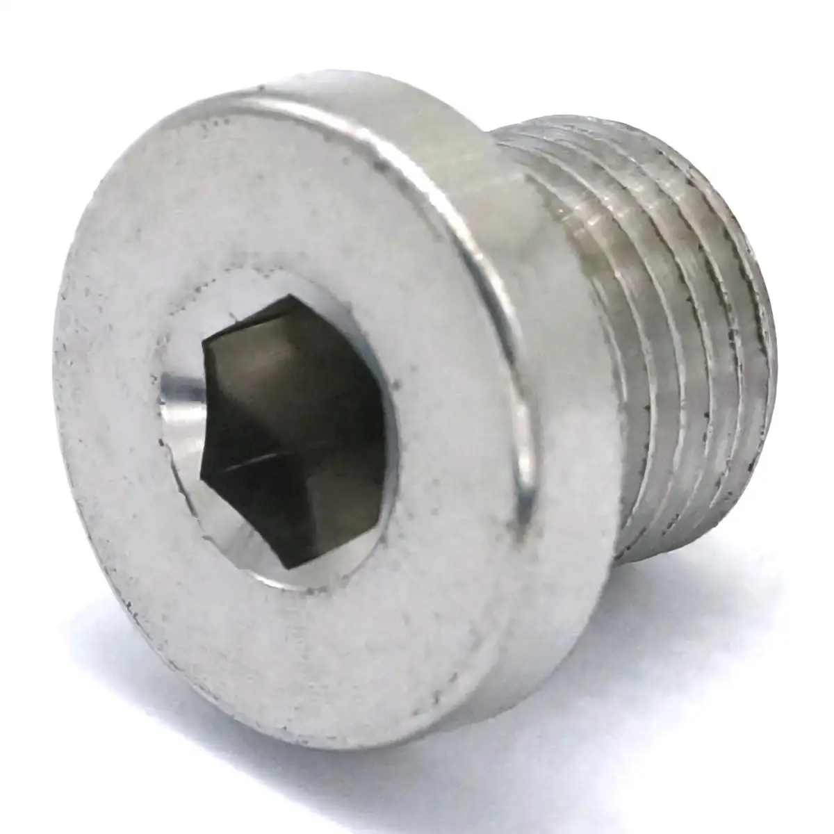 1/8" Male BSPT Hex Head Plug Stainless 304 Barstock Pipe Fitting 