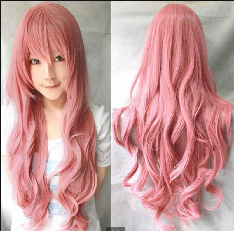 Long volume Heat Resistant Synthetic Hair Wig Women Universal Cartoon Cosplay Wig Anime Costume Party Wigs + Cap