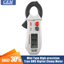 Medidor de braçadeira digital de alta precisão verdadeiro rms amperímetro cem FC-21 display digital ac mini-tipo ncv backlight automático