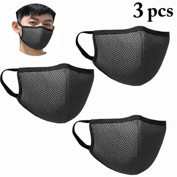 

3PCS Cotton Mouth Mask Unisex Breathable Anti Dust Mouth Cover Washable Facial Mouth Mask for Cycling Outdoor