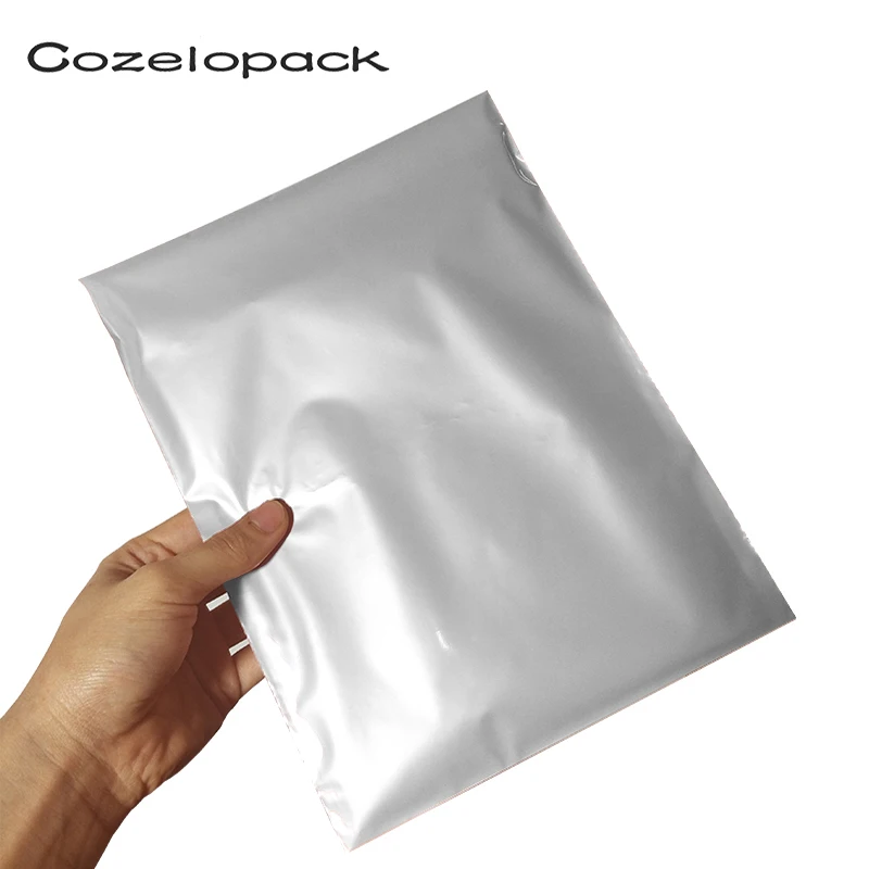 10pcs Silver Bags Self Adhesive Post Mailing Bags Package Mailer Glue Seal Postal Bag Gift Bags Courier Storage Shipping bags