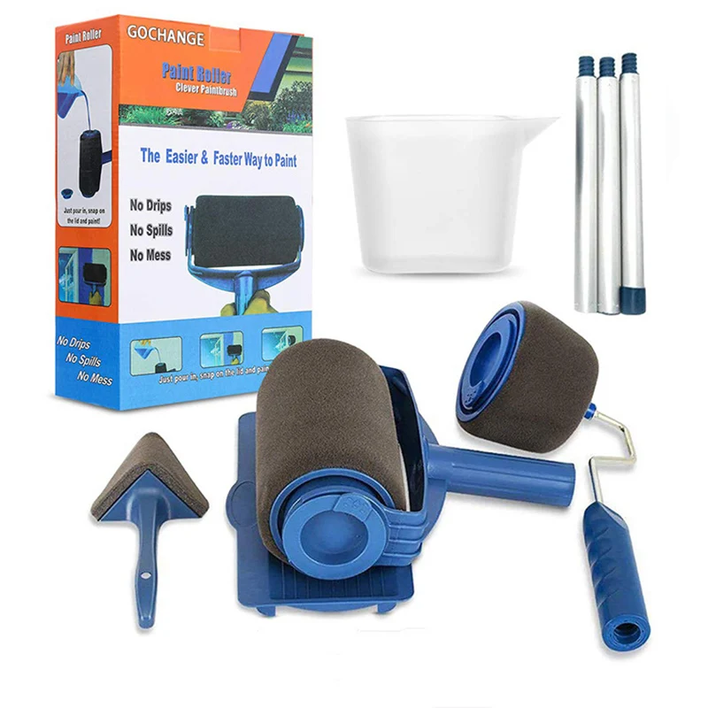 Juego de rodillos profesionales para pintar, set multifuncional de herramientas para decorar la pared y la casa, kit de pintura, 8 unidades