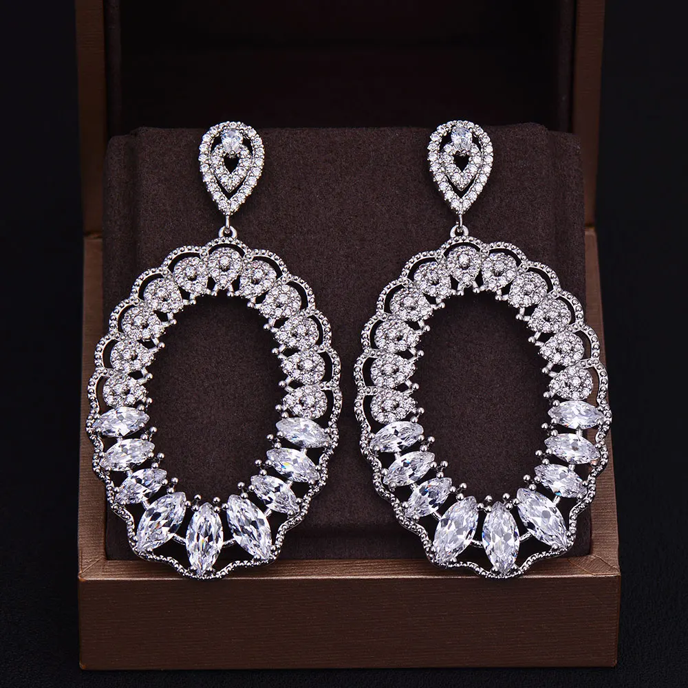 Missvikki модные свадебные овальные украшения для серег Серебро 925 букле d'oreille femme тренд ювелирные изделия