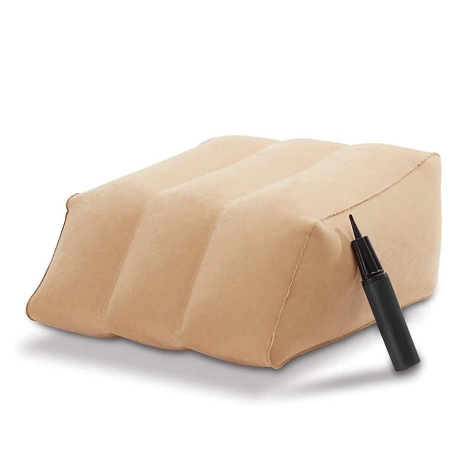 

Must-Have Elevating Rest Relieves Leg, Hip and Knee Pain, Improves Circulation, Reduces Swelling-Inflatable Bed Wedge Pillow