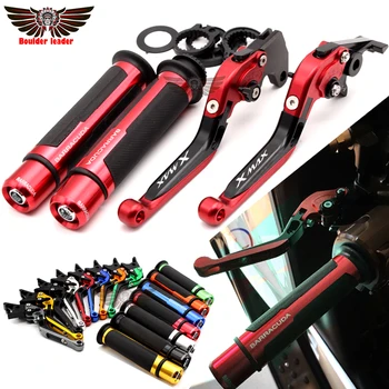 

Motorcycle Adjustable Folding Brake Clutch Levers Handlebar Hand Grips For YAMAHA X-MAX X MAX XMAX 250 400 XMAX250 XMAX400