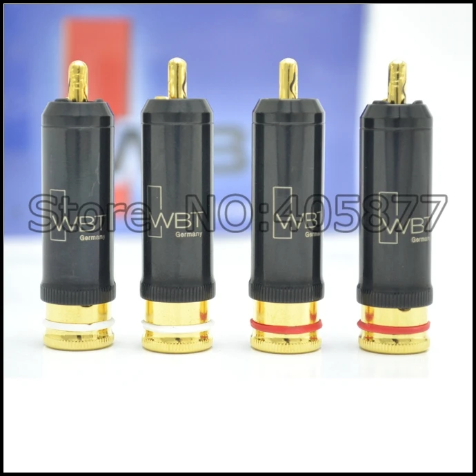 

Free shipping 4Pcs hi end audio audio-0102 Cu Nextgen Copper RCA Plugs Connector brand new RCA Terminal plug