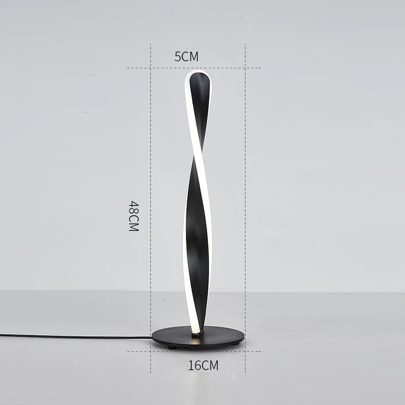 White 48CM Современный светодиодный напольный светильник с затемнением, алюминиевый светильник для гостиной, столовой, спальни, вертикальный напольный светильник, домашний декоративный светильник - Цвет абажура: White 48CM