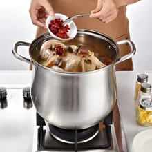 304 кастрюля для супа из нержавеющей стали с защитой от перелива с двойным ухом и двойным дном барабана сверхвысокая многоцелевая кастрюля кухонный инструмент