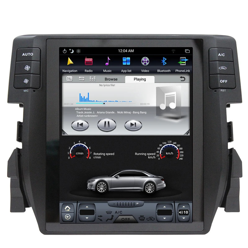 Cheap NAVITOPIA 10.4inch Vertical Screen Tesla Android 7.1 Car GPS Navigation for Honda Civic 2016 Car DVD Multimedia Player 2