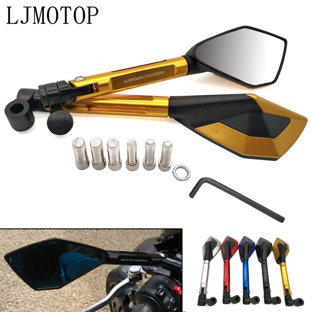 Universal CNC Aluminum Motorcycle Handlebar Rear View Mirrors For KTM 990 SuperDuke Adventure 1050 Super Adventure 1290 85 SX XC