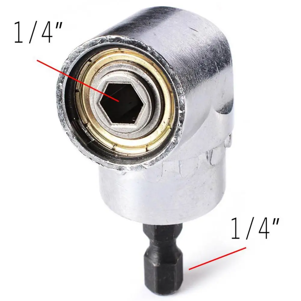 

1/4" 6.35MM Hex Bit Socket Shank Angle Extension Driver Turning Hex Bit Magnetic Screwdriver Socket Holder Adaptor 105 Angle