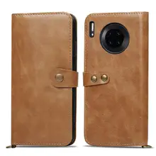 Кожаный чехол-книжка для huawei P20 P20pro P30 P30pro P30Lite Mate10 20 30 Pro Чехол-кошелек из натуральной кожи матовый чехол для телефона