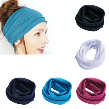 

8 Colors Womens Soft Headbands Turban Solid Color Girls Knot Hairband Girls Makeup Elastic Hair Bands Lady Headwrap