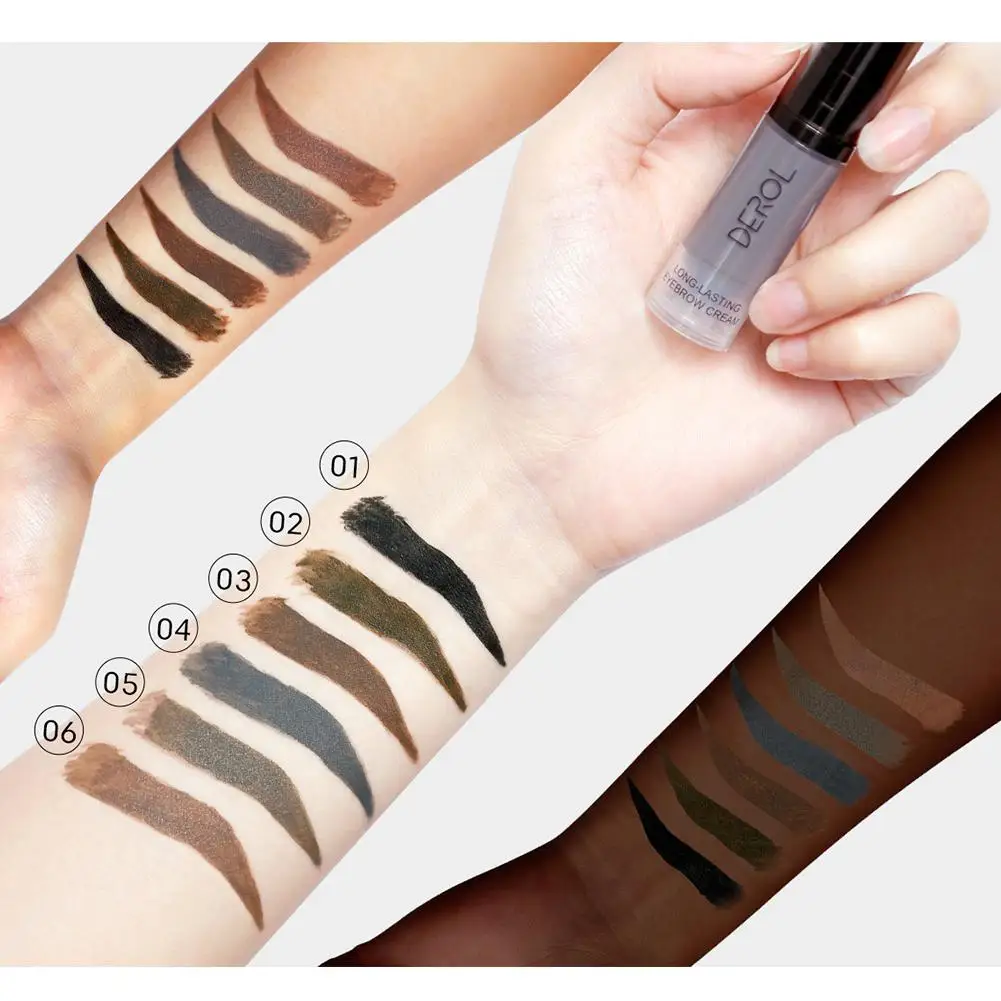 MeterMall 6ml Quick-drying Eyebrow Enhancer Dye Eyebrow Gel Tint Gel Tattoo Makeup Waterproof Eyebrow Cream Dye Color Natural
