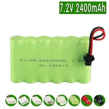 

7.2v 2400mah rechargeable battery pack 7.2v battery 6*AA NIMH battery for Remote control electric toys Cars Boats lighting 1pcs