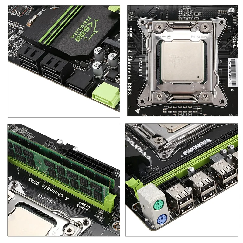 X79 LGA2011 материнская плата комбинированный комплект с E5-2689 cpu 4X8GB 32GB DDR3 ram 4-Ch 1600Mhz регистровая и ecc-память PCI-E NVME M.2 SSD слот