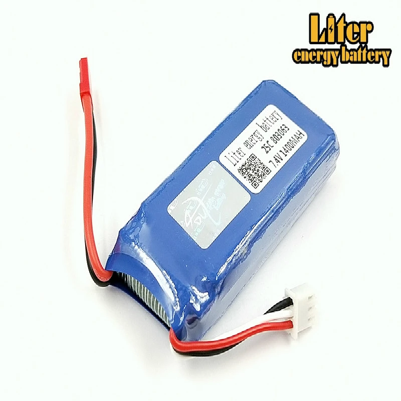 10 шт./лот 7,4 V 1400 mAh 25c Tarantula X6 H16 дистанционный пульт модель самолета Квадрокоптер литиевая батарея 803063 натуральная