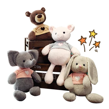 

30-50cm Love animal doll Pig Plush Toy cute pillow Bunny elephant bear birthday gift