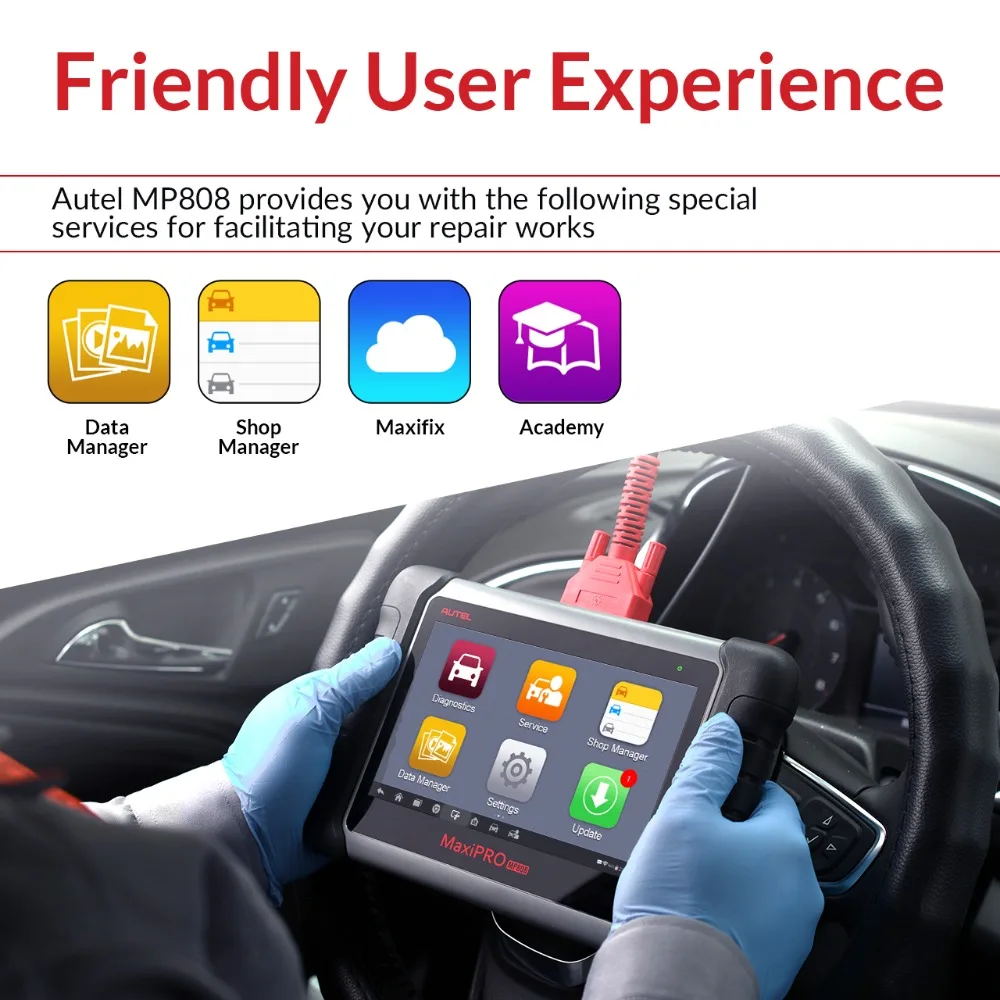 Autel MaxiPRO MP808 диагностический инструмент автоматический Автомобильный сканер