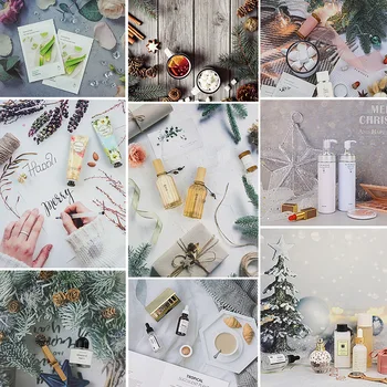 

New Style 3D Backgrounds Photography Paper Board Sided Pattern for Food Toiletries Cosmetic Shoot Fotografia Props Decoration