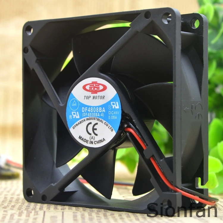 For long TOP MOTOR DF4808BA 48V 8CM 8025 0.09A inverter fan Test Working | Электроника