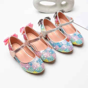 

Childern Girl's Crystal Princess Shoes Soft Soles Perform Dance Shoes Sandals sandalias Single Shoe kids shoes обувь детская New