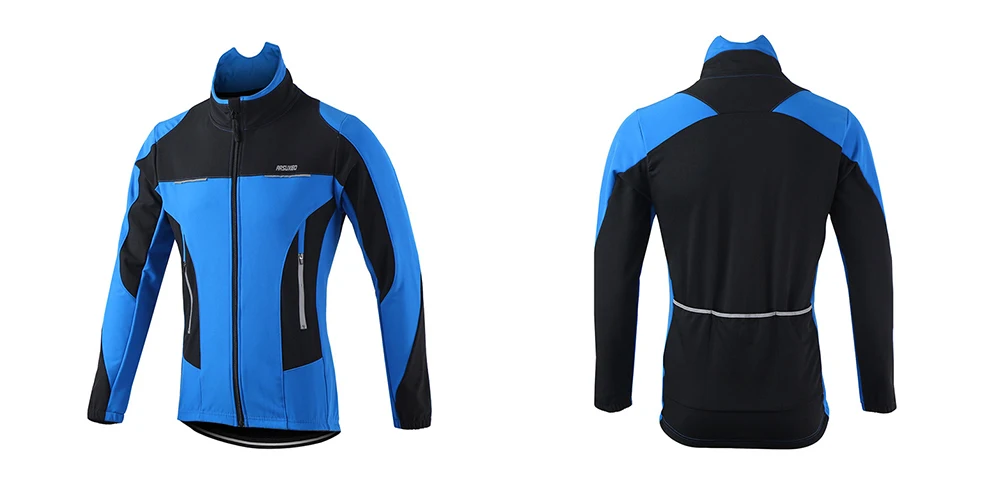 ARSUXEO Мужская зимняя теплая велосипедная куртка ветрозащитная водонепроницаемая Спортивная флисовая куртка для горного велосипеда велосипедная одежда Светоотражающая 15F