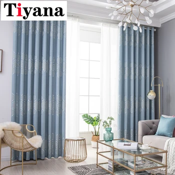 

Tiyana Double-sided Jacquard Blackout Curtain For Living Room Bedr Shade Curtain Balcony Window Drapes Blinds Home Decor JK014Y