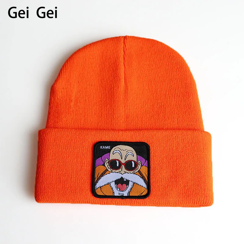 

Dragon Ball Anime Character Pattern Cap for Boys Men Winter New Fashion Candy Color Outdoor Ski Knitted Warm Wool Beanie Hat