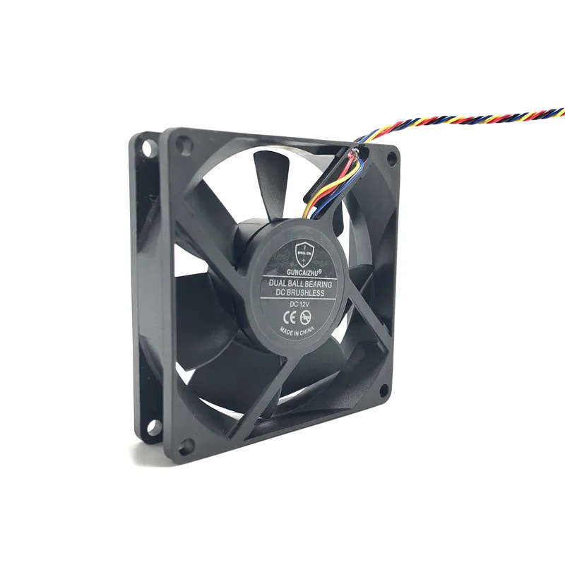 

80mm fan PWM DC 12V 0.26A 4000RPM TWOBALL bearing 80x80x20 Cooler Cooling Fan 8CM Computer CPU heatsink 4pin connector