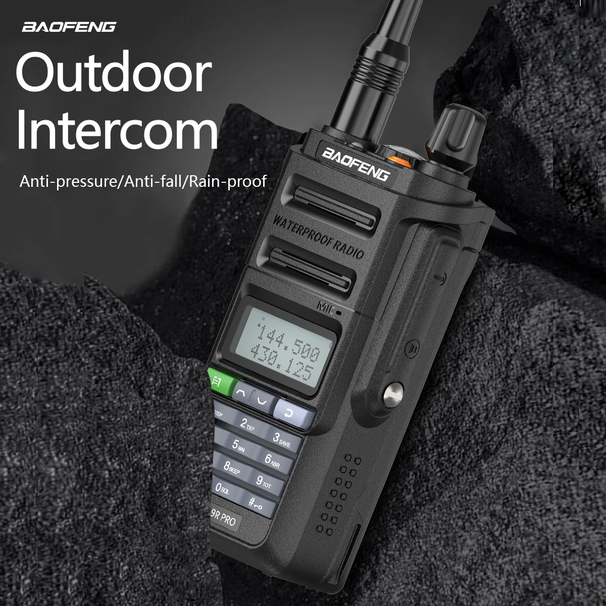 walkie talkie 5km range 2PCS Baofeng UV-9R PRO IP68 Waterproof Dual Band 136-174/400-520MHz Ham Radio Upgraded Of UV9R Walkie Talkie 50KM Range UV-XR best two way radios