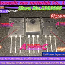 Aoweziic+ 10 шт. = 5 пар новые импортные оригинальные 2SA1943 2SC5200 A1943 C5200 TO-3P высокомощный аудио силовой усилитель труба