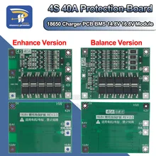 4S 40A литий-ионная литиевая батарея 18650 зарядное устройство PCB BMS Защитная плата с балансом для электродвигателя 14,8 V 16,8 V Lipo модуль ячейки