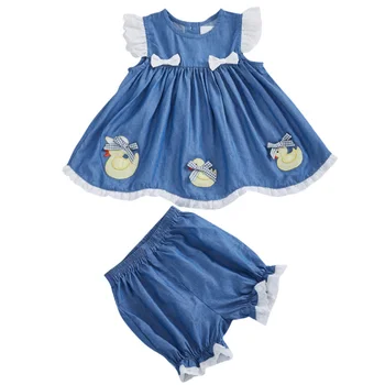 

Baby Clothes Set Girl Spanish Embroidery duck Dress Infant Summer Lotia Birthday Outfit Childrens Boutique