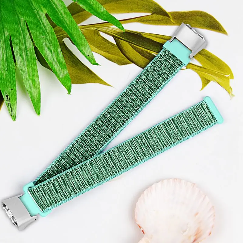 OULUCCI leather watch band for Samsung galaxy SM R370 watch band Metal Bracelet strap for samsung galaxy watch strap - Цвет: Nylon maeine green